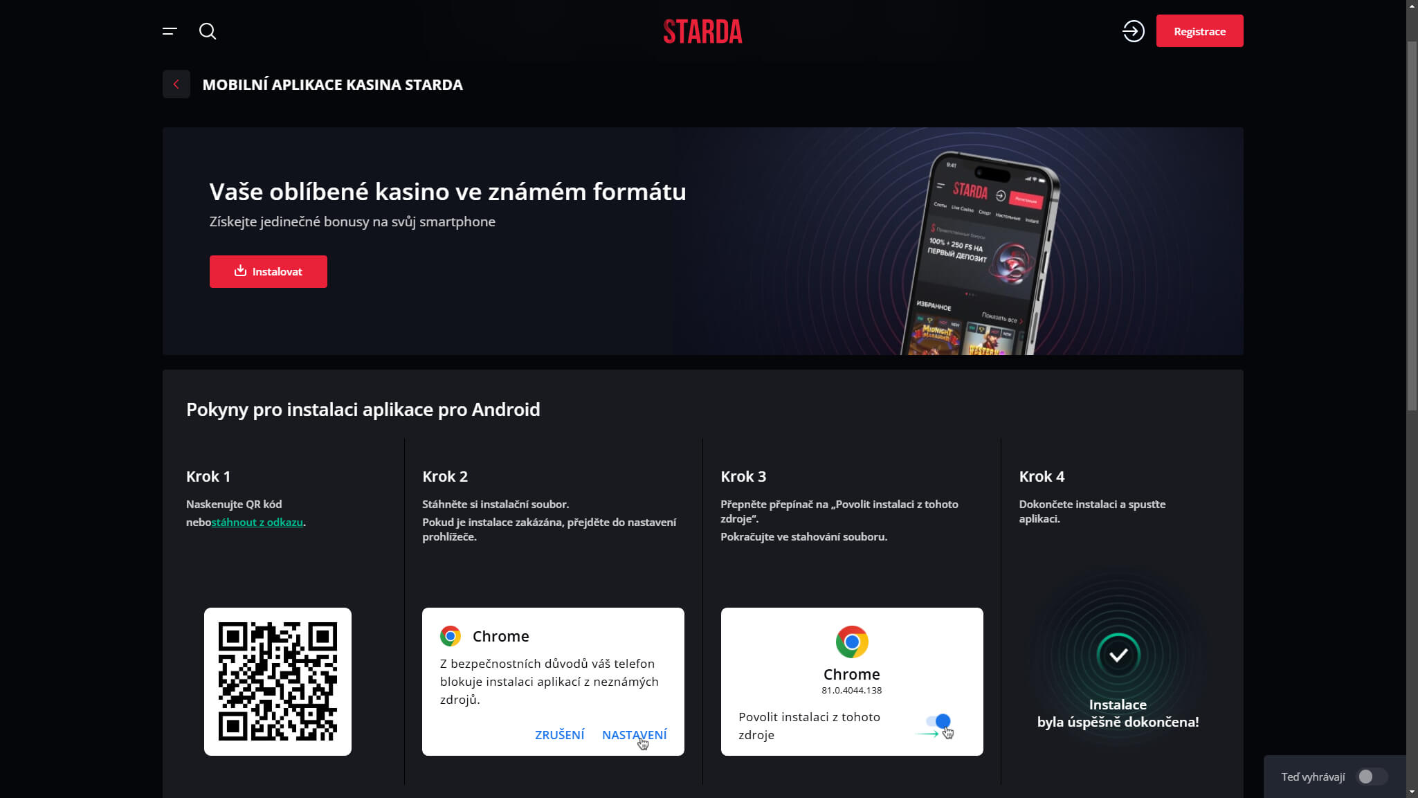 Starda Bookmaker App in Czech Republic