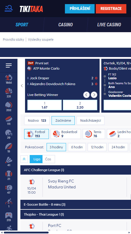 TikiTaka Bookmaker sport betting