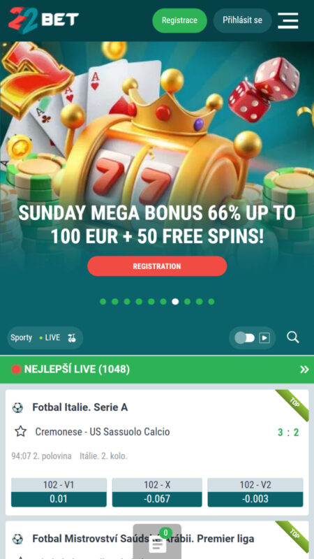 22Bet Casino narozeninový bonus