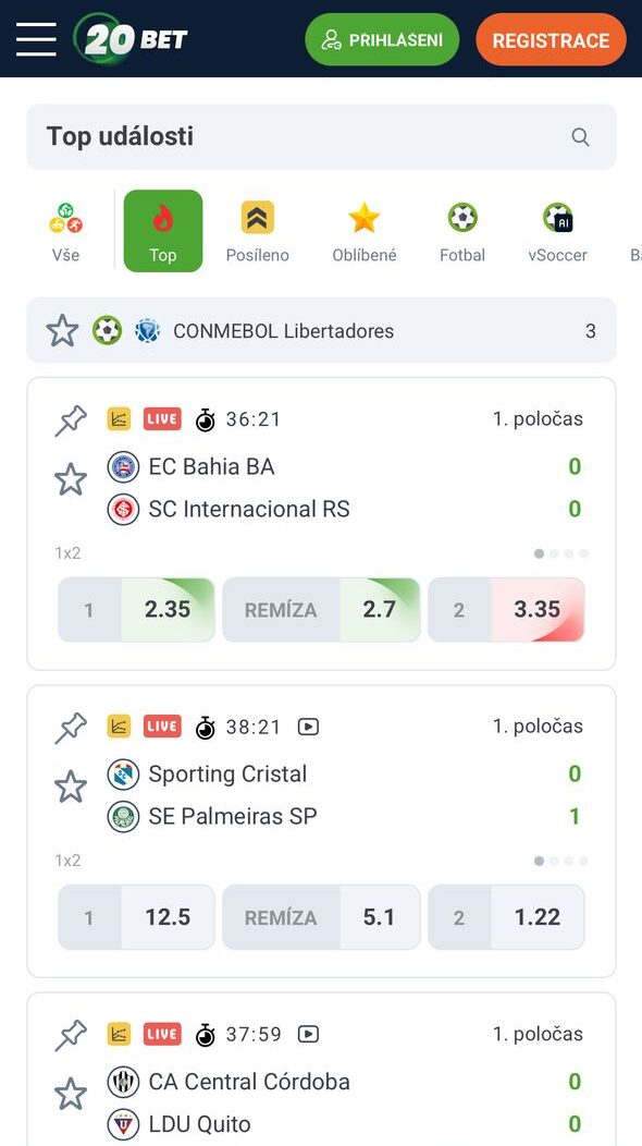 20bet live betting
