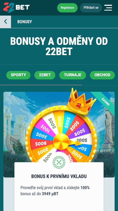22bet Bonuses
