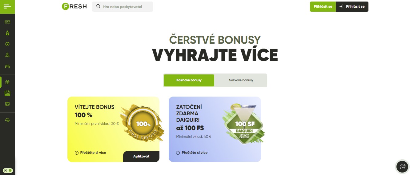 Fresh Casino Bonuses, sazkovekancelare.tv