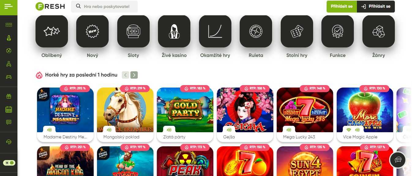 Fresh Casino Games, sazkovekancelare.tv
