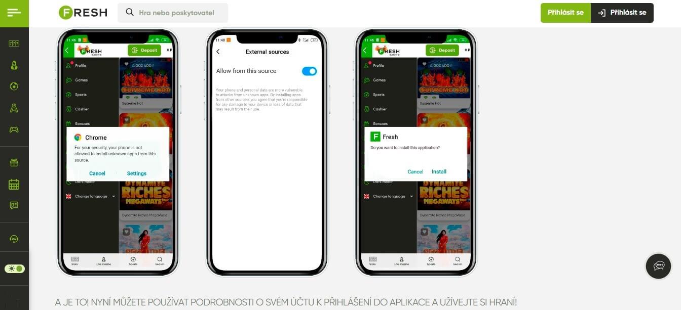Fresh Casino Mobile app, sazkovekancelare.tv