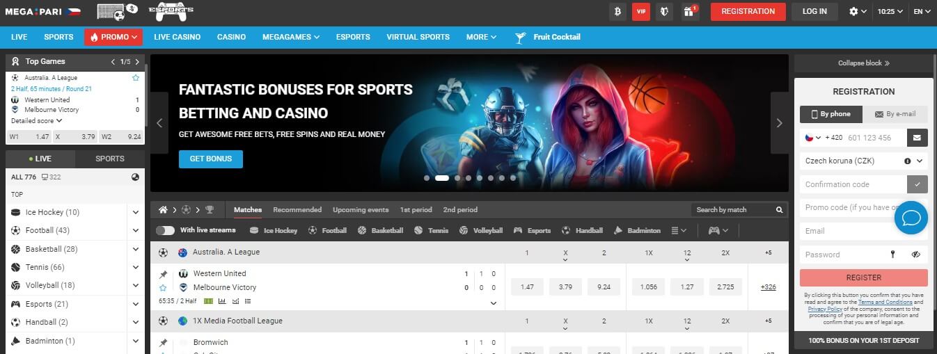 Megapari Betting, sazkovekancelare.tv