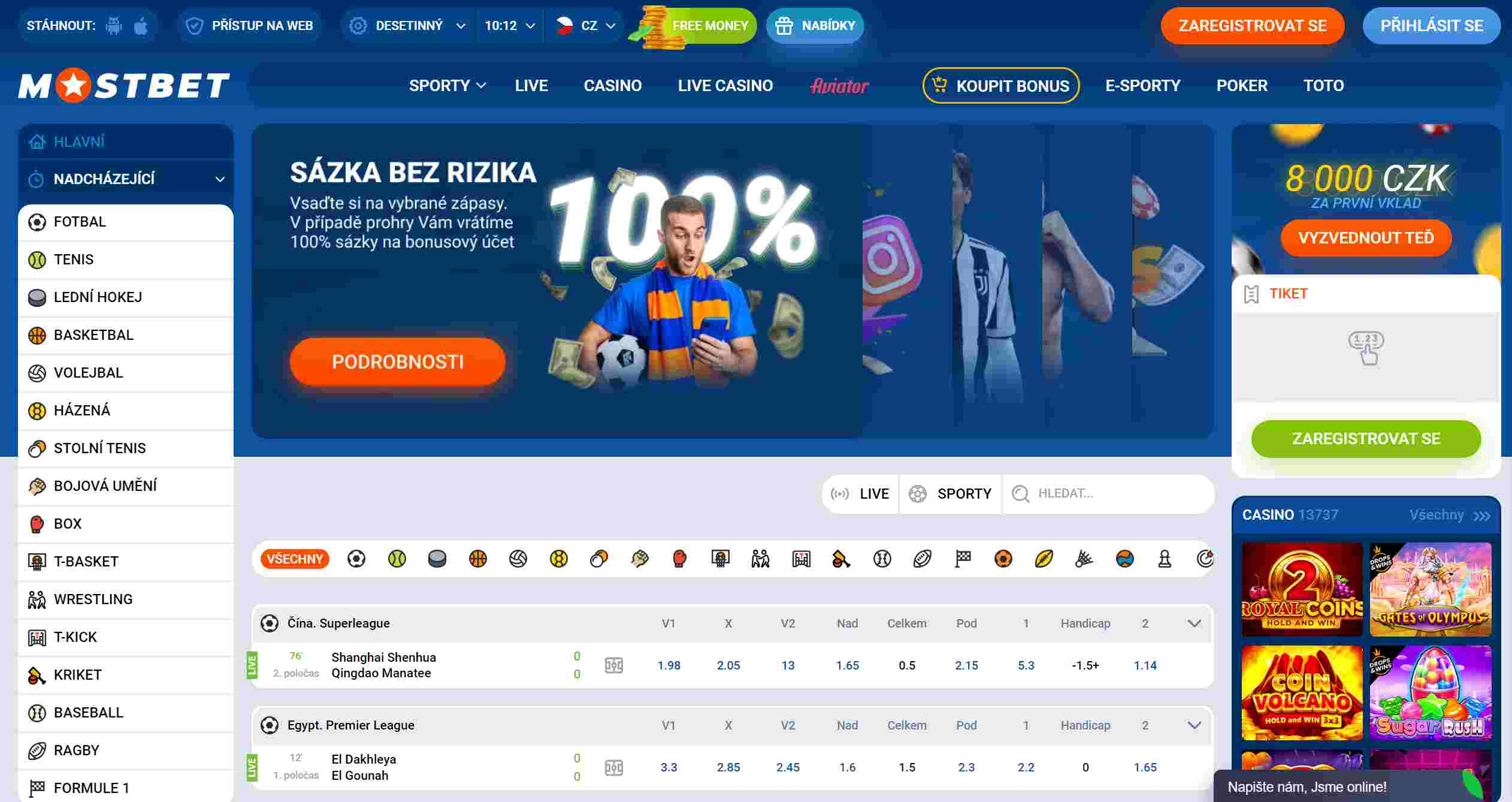Mostbet-Sazkove