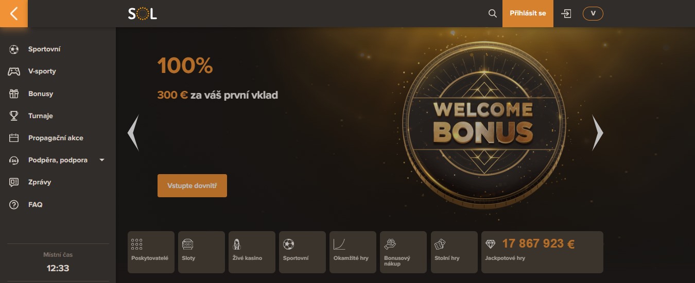 Sol Casino Betting, sazkovekancelare.tv