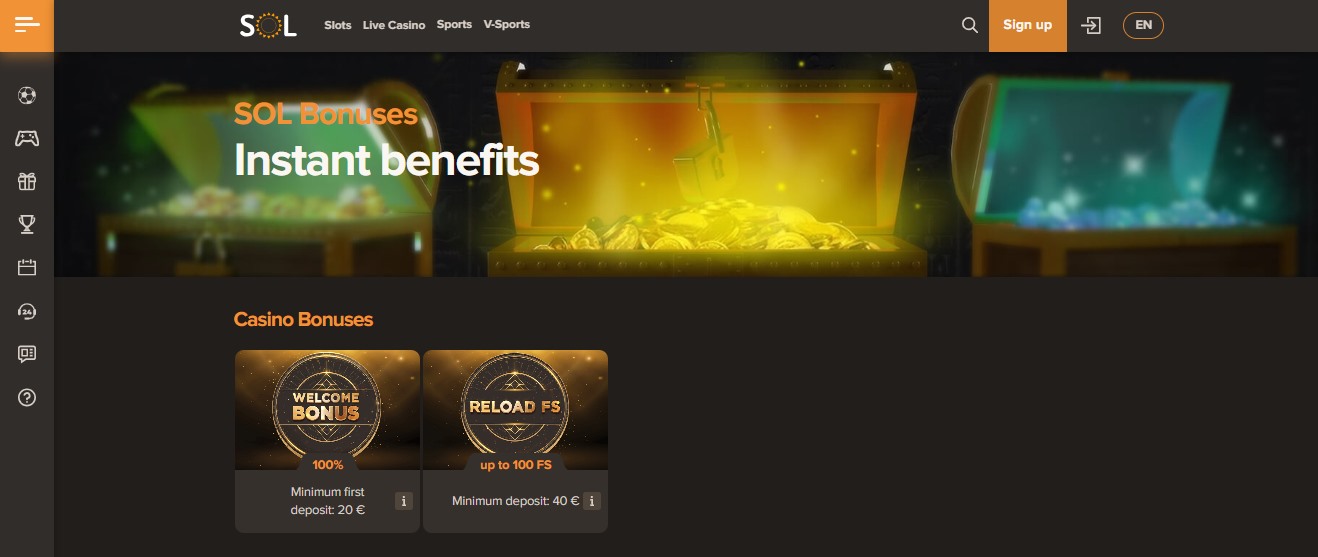 Sol Casino Bonuses, sazkovekancelare.tv
