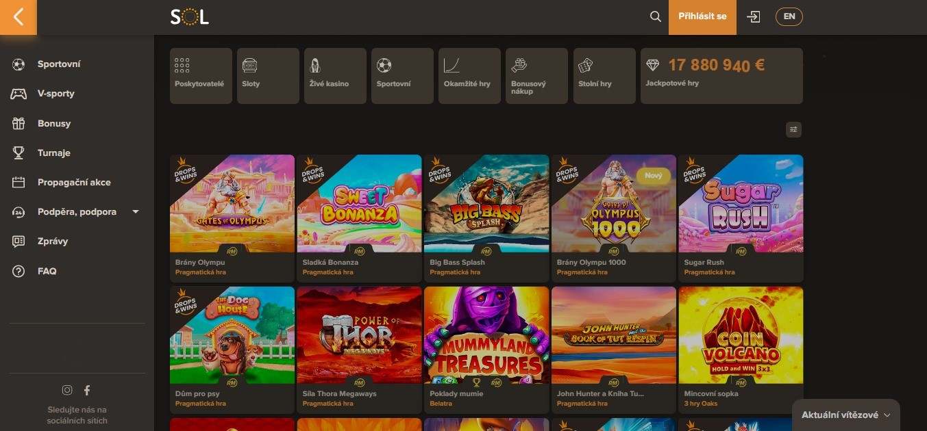Sol Casino Games, sazkovekancelare.tv