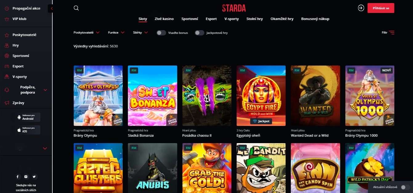 Starda Casino Games