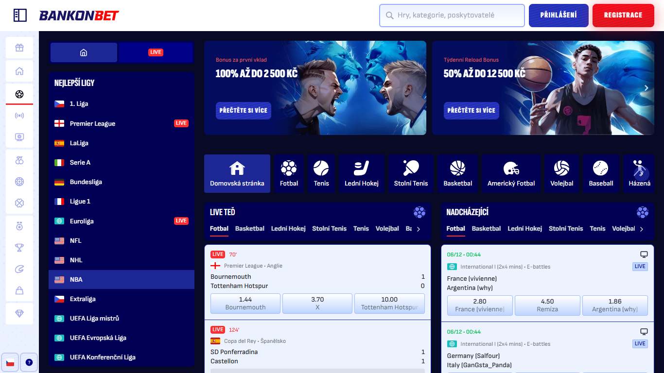 Bankonbet Bookmaker Sport Betting Czech, sazkovekancelare.tv