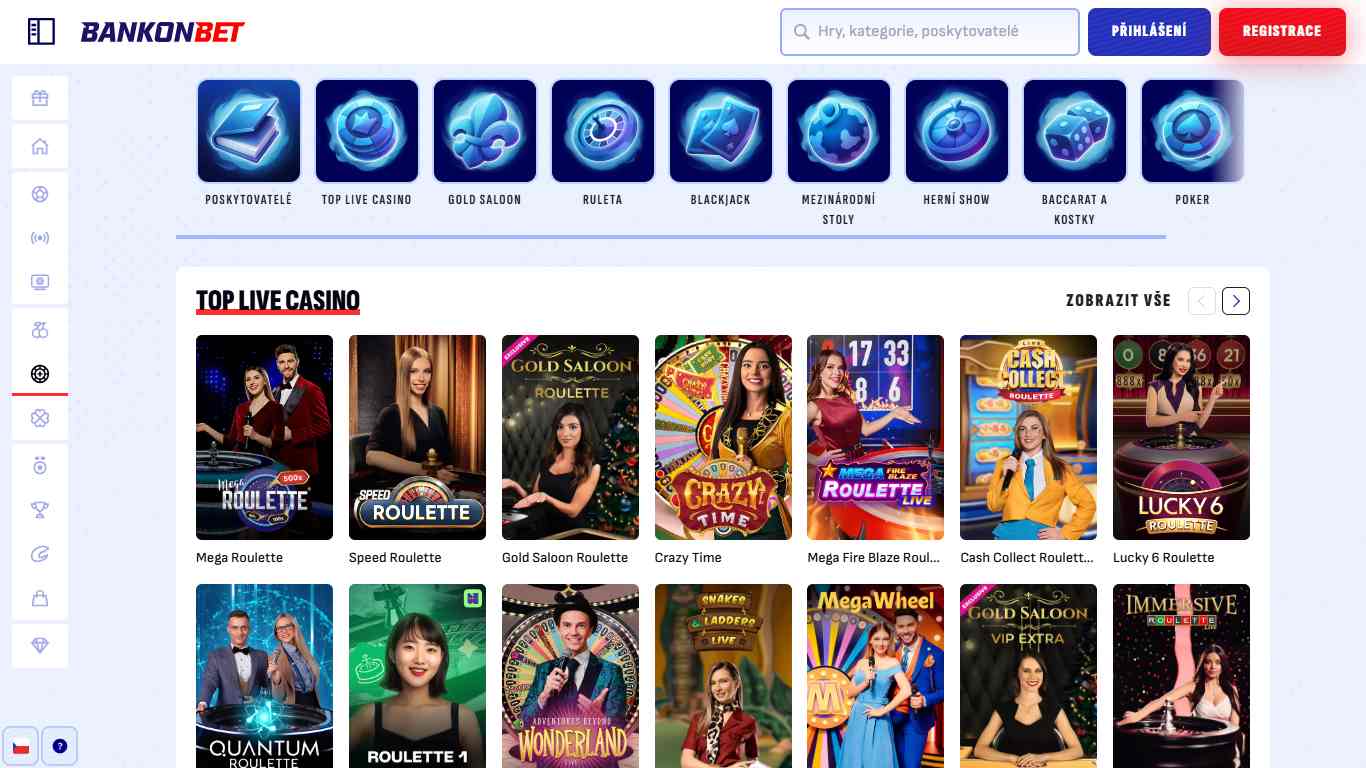 Bankonbet Live Casino Czech