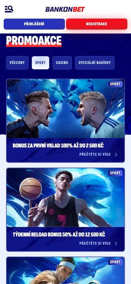 Bankonbet sport betting Bonuses Czech (mobile screen) , sazkovekancelare.tv