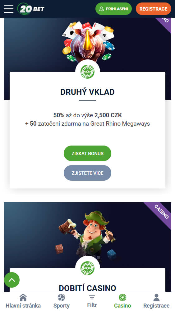 Bonusy 20bet
