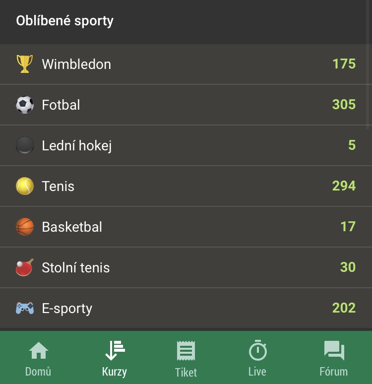Snímek obrazovky Chance