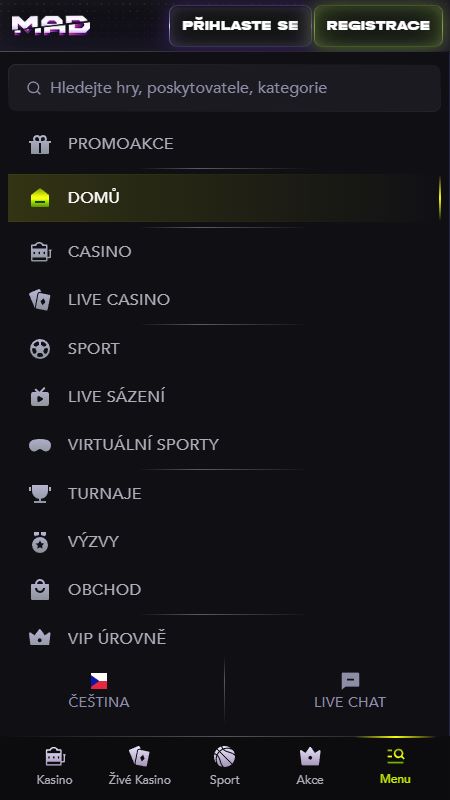 Navigační Nabídka