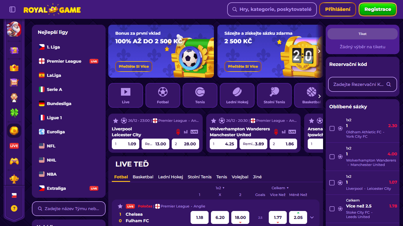 Royal Game Bookmaker Sport Betting