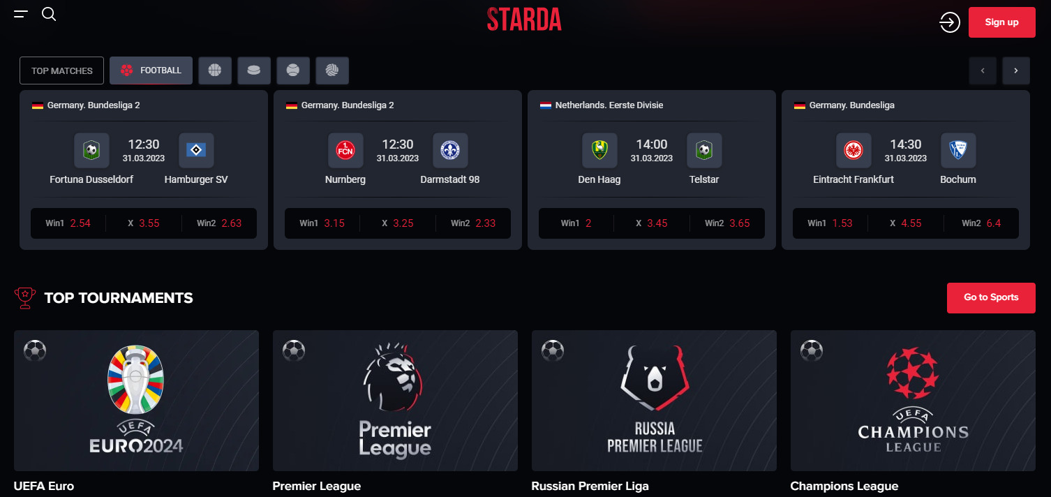 Sportovní sázení na Starda