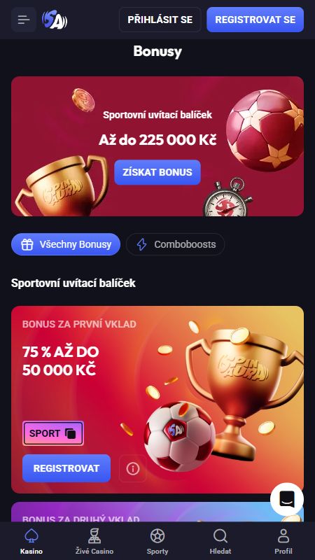 Bonusy a promo akce na sázení ve SpinAura