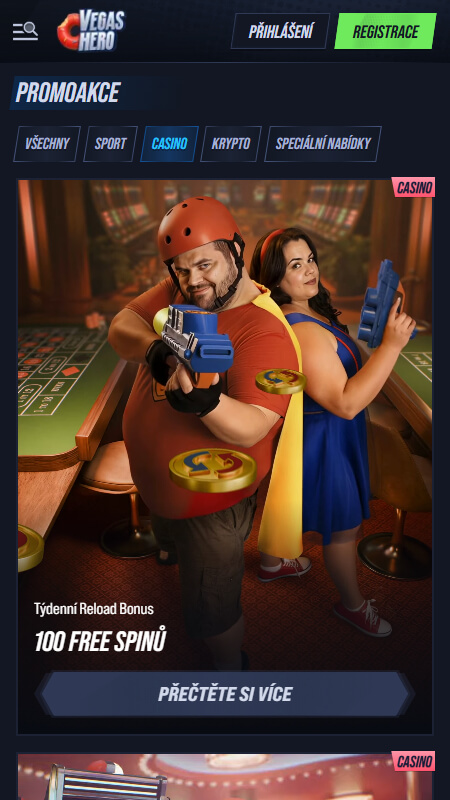 VegasHero casino bonusy