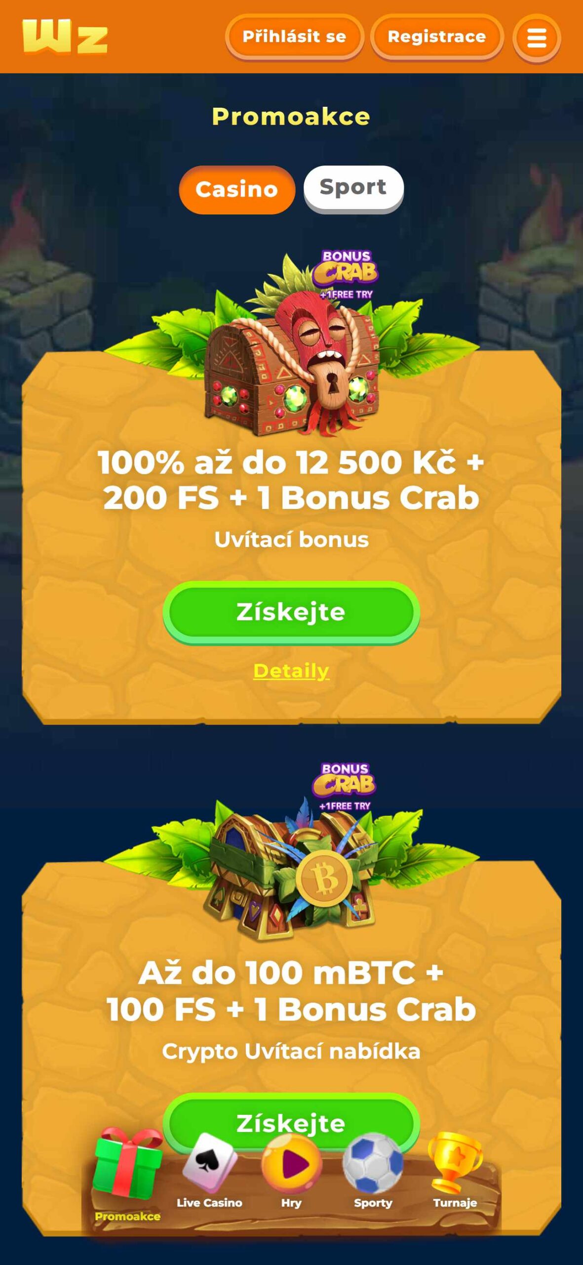 Wazamba Casino Bonusy v České Republice (mobile)