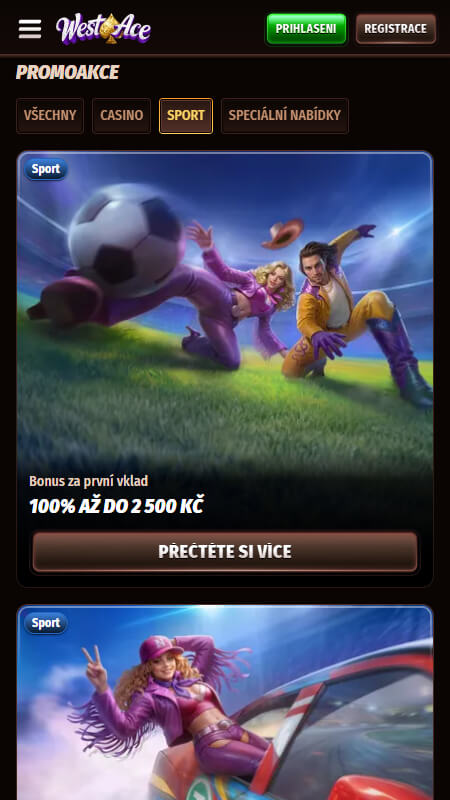 Bonusy a promo akce WestAce