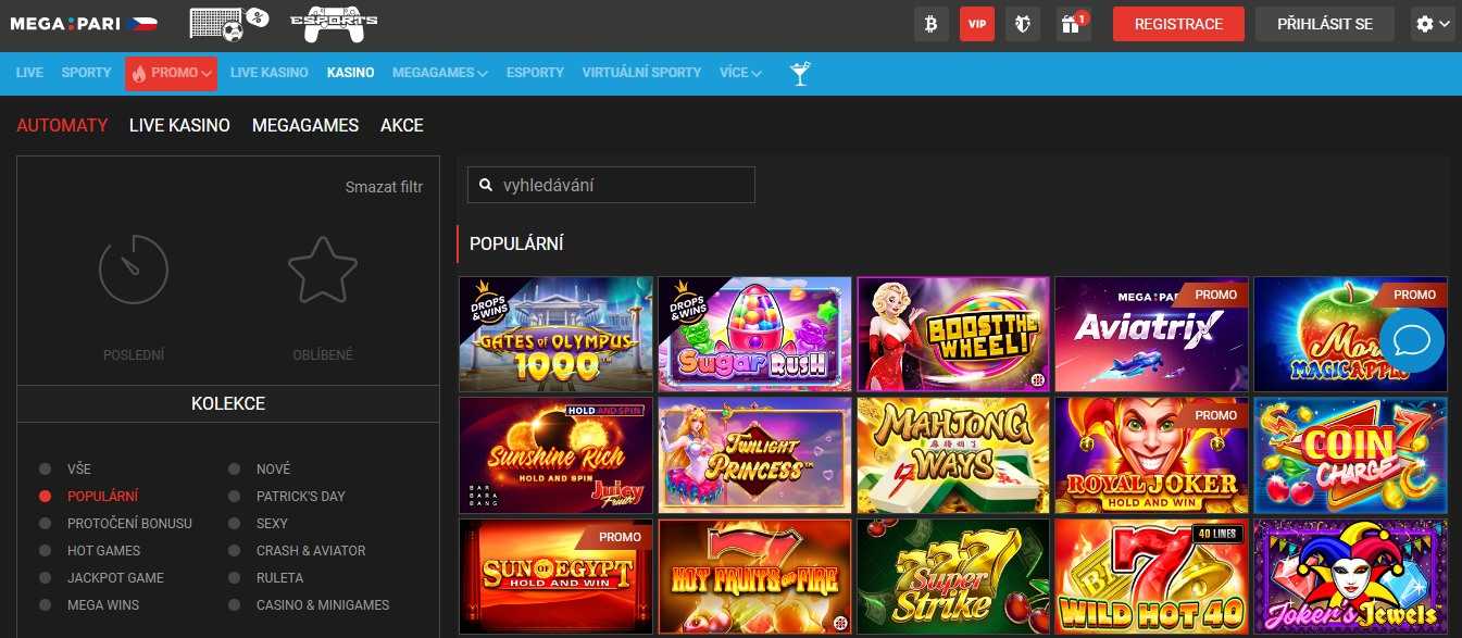 Megapari casino Games, sazkovekancelare.tv