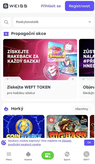 Weiss Casino kezdőlap