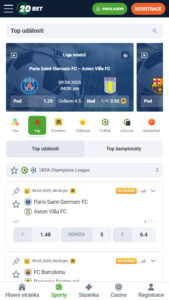 20bet sportovni sazky