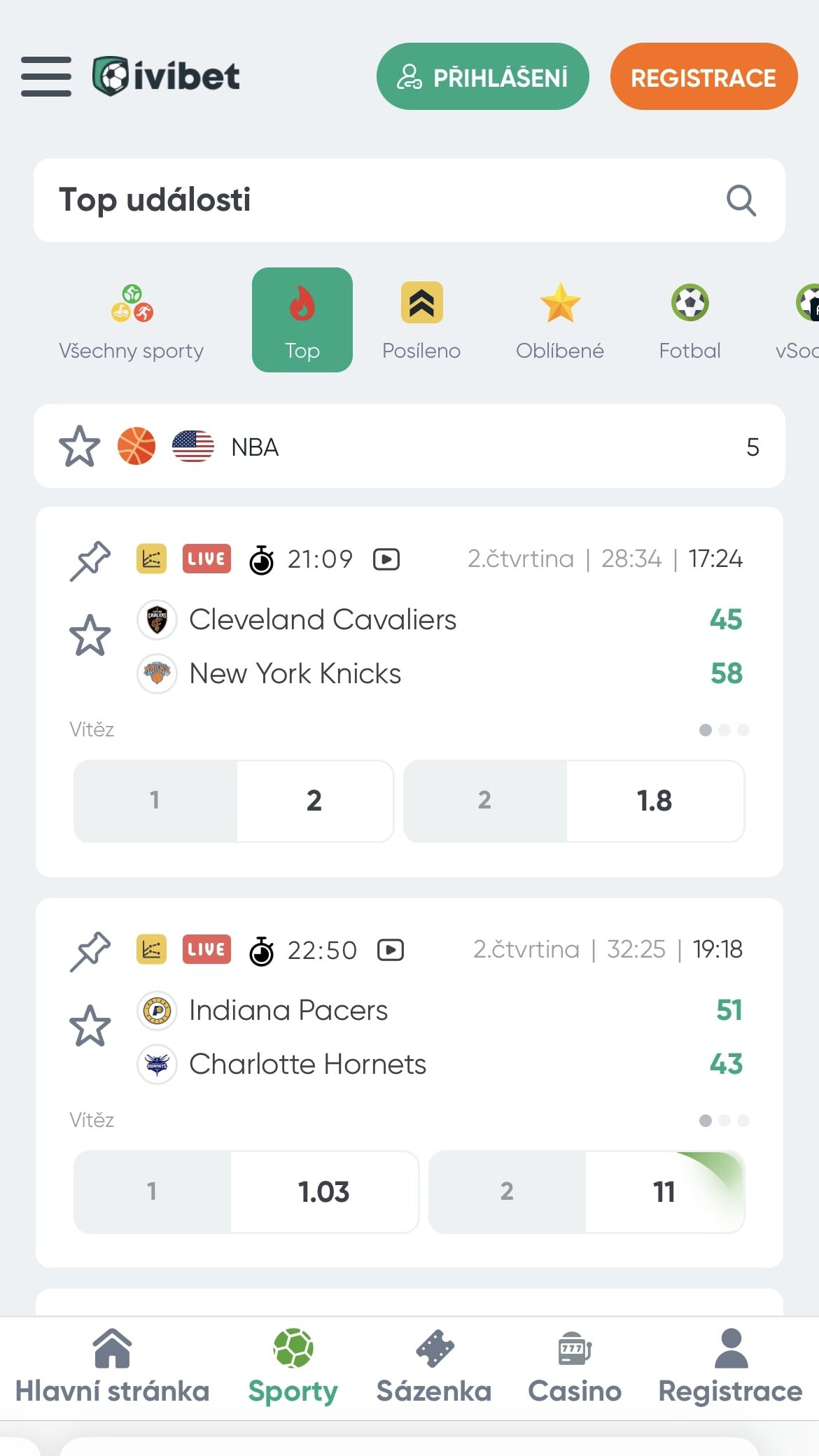 Ivibet Live betting