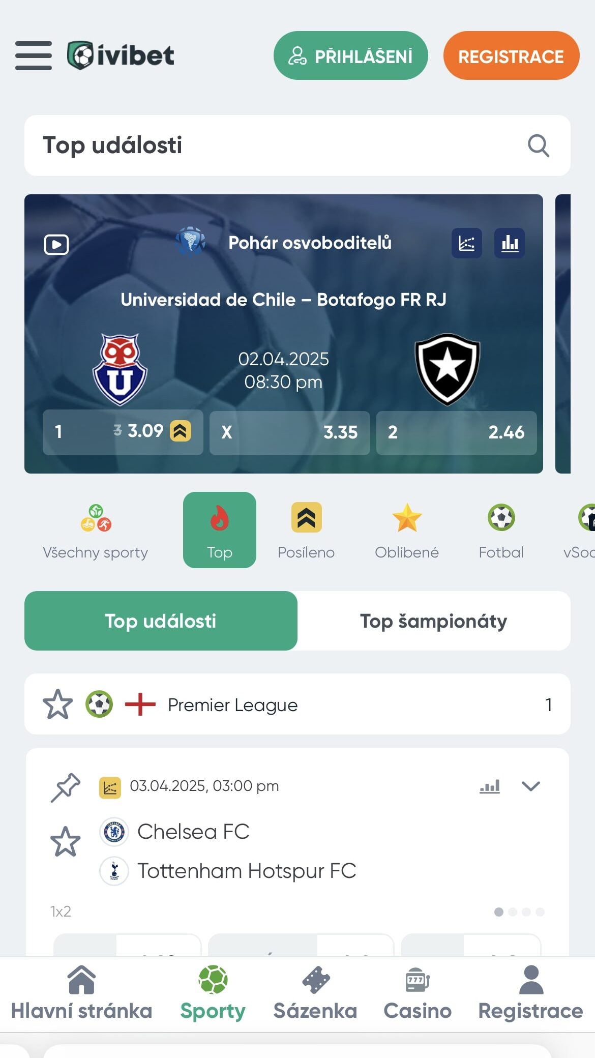 Ivibet sports betting page