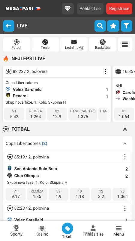 Megapari live betting