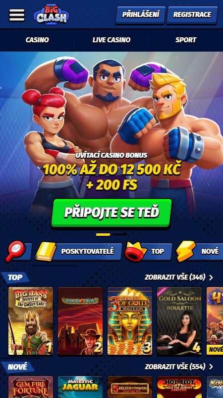 Domovská stránka online BigClash