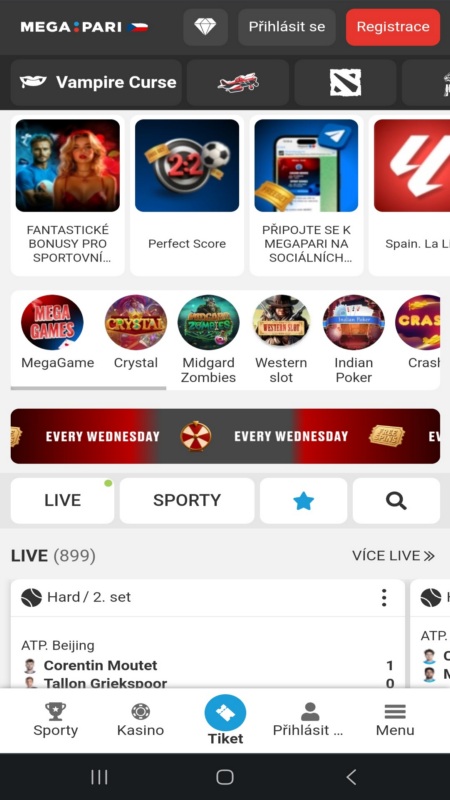 Mobilní aplikace Megapari