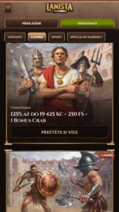 Bonusy a propagační akce kasina Lanista