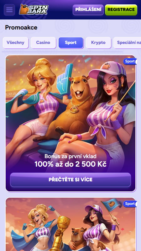Bonusy a promo nabídky ve Spinbara