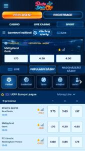 Sportovní sázky na DudeSpin