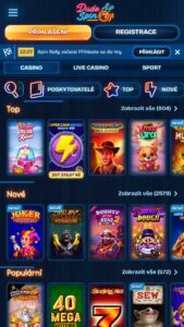 Software a rozsah herní nabídky přes DudeSpin kasino