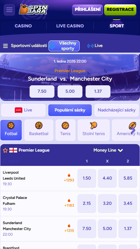 Sportovní sázky Spinbara