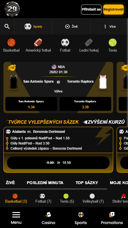 Sázkové kanceláře 29 Black Česká republika