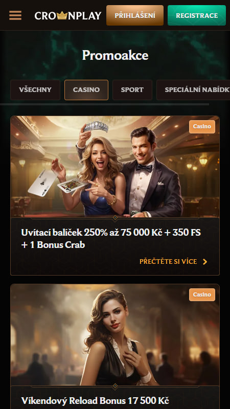 Bonusy a promo akce v CrownPlay