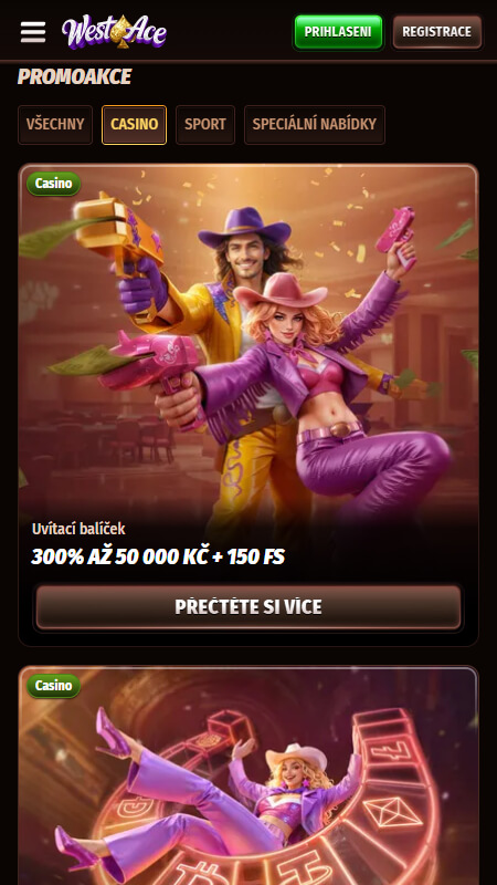 Bonusy a promo akce WestAce