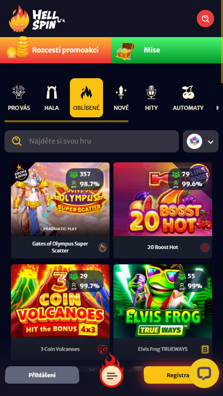 HellSpin Casino hry