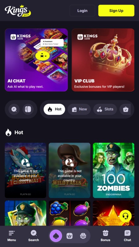 Kings.Game Top 10 oblíbených kasinových her