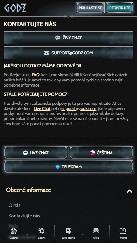 Godz technická podpora
