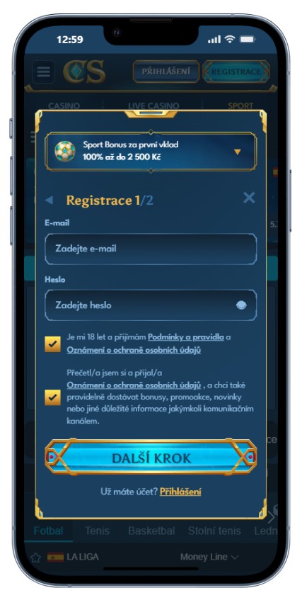 Casea registrace